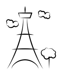 Eiffel icon illustration design art