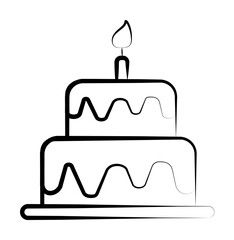 wedding cake sketch illustration design art