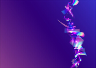 Obraz na płótnie Canvas Holographic Texture. Luxury Foil. Pink Blur Background. Cristal Sparkles. Disco Multicolor Serpentine. Rainbow Tinsel. Metal Element. Crystal Art. Blue Holographic Texture