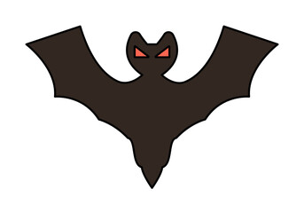 bat colored illustration design art