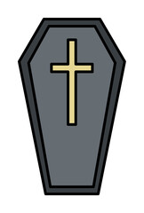 Obraz premium coffin colored illustration design art