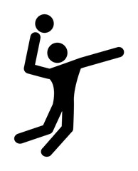 Volleyball player icon illustration design art