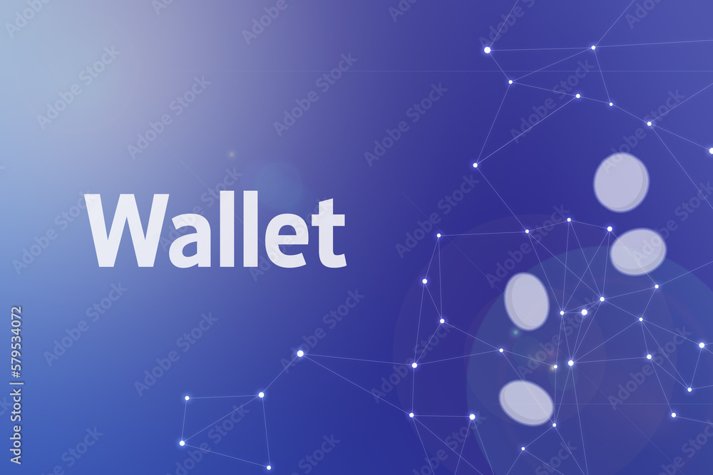 Poster title image of the word wallet. it is a web3 related term.