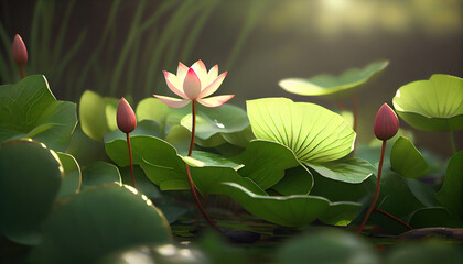 Beautiful illustration of a fresh flower. Generative AI. 