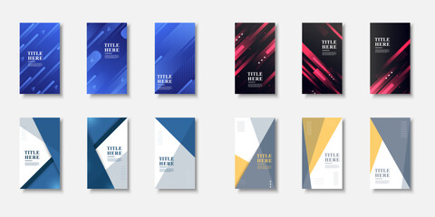 Modern background. template story, abstract frame, colorful, gradation, business, collection set eps 10