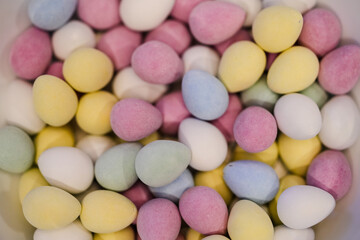 Fototapeta na wymiar mini Easter chocolate eggs pastel colours