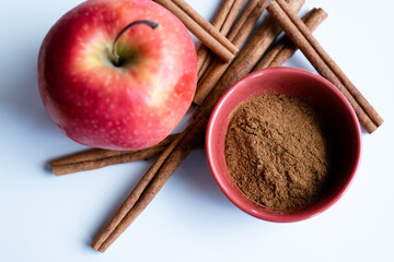 apple and cinnamon sticks  spice