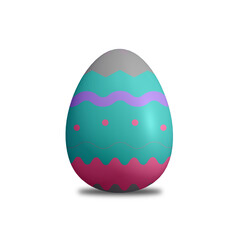 Realistic Wave Decoration 3D Easter Egg