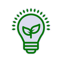 Eco light icon. sign for mobile concept and web design. vector illustration