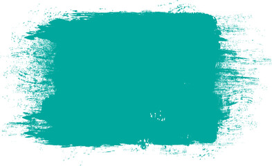 Fototapeta premium Teal brush stroke isolated on background. Paint brush stroke vector for teal ink paint, grunge design element, dirt banner, watercolor design, dirty texture. Trendy brush stroke, vector illustration
