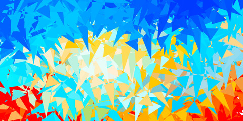 Light Blue, Yellow vector texture with memphis shapes.