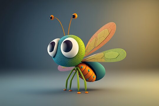 cartoon dragonfly