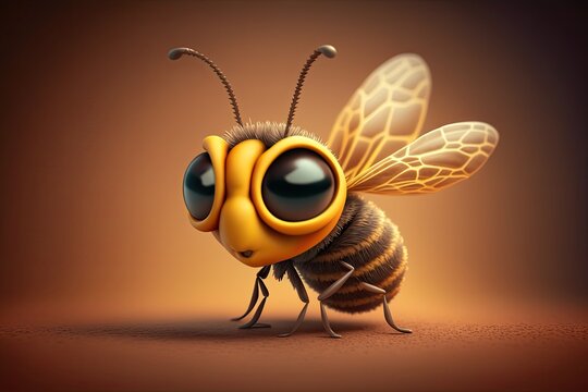 Cartoon Wasp Character (Created With Generative AI)