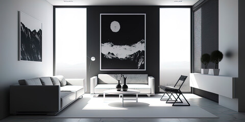 minimalist modern room render