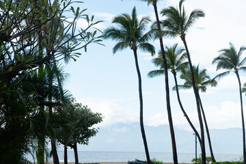 Ka&rsquo;anapali Beach on a Stormy Day - Ka&rsquo;anapali, Hawaii on Maui near Lahaina
- Also seen is Molokai Island