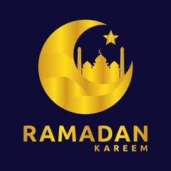 Islamic Ramadan themed greeting card template vector illustration, perfect for advertising, social media, banner background needs.