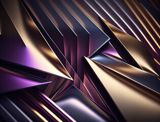 Modern technology abstract texture with diagonal metallic lines created with Generative AI technology