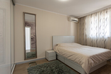 Bedroom interior in apartment building