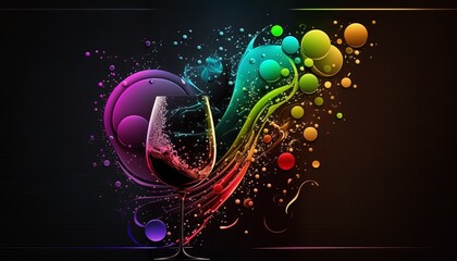 Celebration concept - abstract wallpaper about party, rave and fun in 8K created with generative ai technology