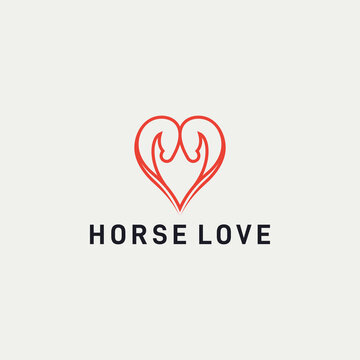 love horse logo design inspiration