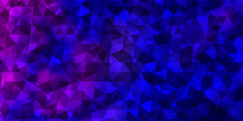 Fototapeta premium Dark Pink, Blue vector pattern with polygonal style.