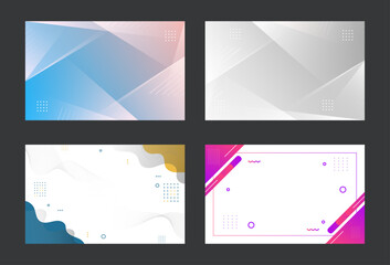 Modern background .geometric style, collection of 4 set .eps 10