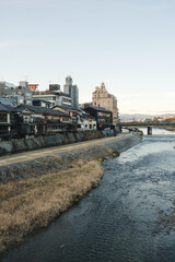 view of the city from the river