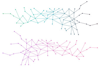 幾何学模様の背景　パーツ 組み合わせ　透過PNG