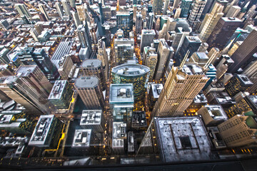 Sky view of Chicago, Illinois
