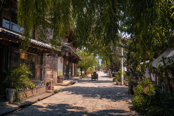 August 7, 2021, Lijiang, China. Lijiang old town is a UNESCO Heritage Site with 800 years history and confluence for trade along the old tea horse road.