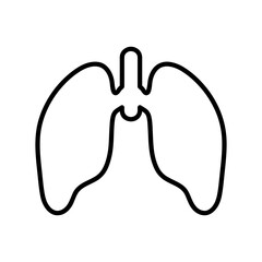 Lungs icon vector design trendy style illustration on white background