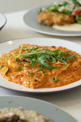 shrimp risotto detail cut