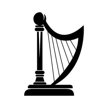 recommend clip art: harp icon design, flat style icon collection on white background..eps