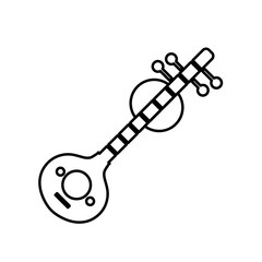 Musical instrument veena sign simple icon on white background.eps