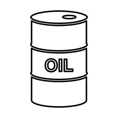 Oil barrel vector icon flat illustration on white background 