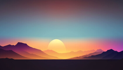 sunrise in mountains background