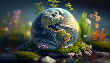 Obraz na płótnie Canvas Mother earth, happy earth day!