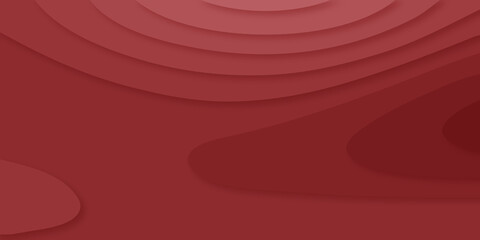 Luxurious Red and orage papercut background. Abstract realistic orange papercut decoration textured with wavy layers. Geometric cut paper orange luxury background with elements topography map concept.