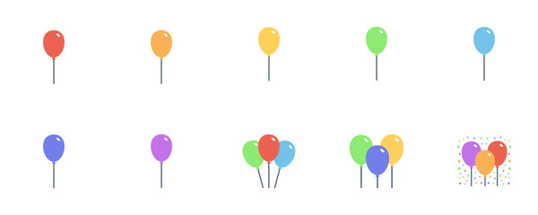SVG Balloons Icons Set