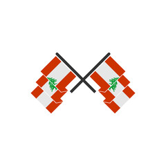 Lebanon flag icon set, Lebanon independence day icon set vector sign symbol
