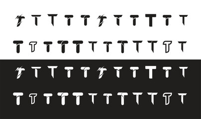 Black and white letter t logo collection