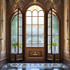 Fototapeta premium a warm and inviting entryway2, Generative AI