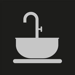 Washbasin icon. Design element. Vector illustration.