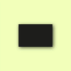 Black square yellow background in abstract style. Vector illustration.