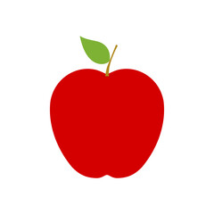 Red apple fruit icon vector illustration in flat style