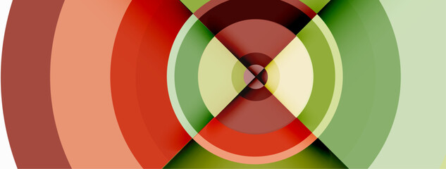 Obraz premium Circle trendy minimal geometric abstract background. Vector Illustration For Wallpaper, Banner, Background, Card, Book Illustration, landing page