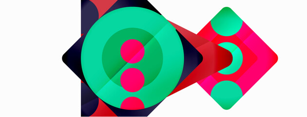 Triangles and circles abstract background for wallpaper, banner, background, card, book Illustration, landing page