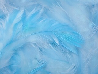 Fototapeta na wymiar Soft blue feathers, Generative AI