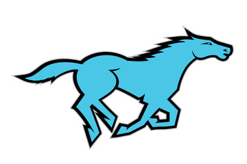 stallion horse running logo vector symbol. the silhoutte of black horse illustration design