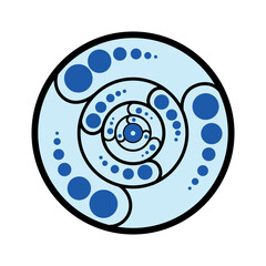 Water Desalinization Swirrle circle design vector symbol icon illustration